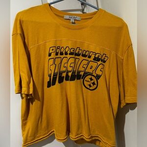 Women's Cropped Pittsburgh Steelers Tee